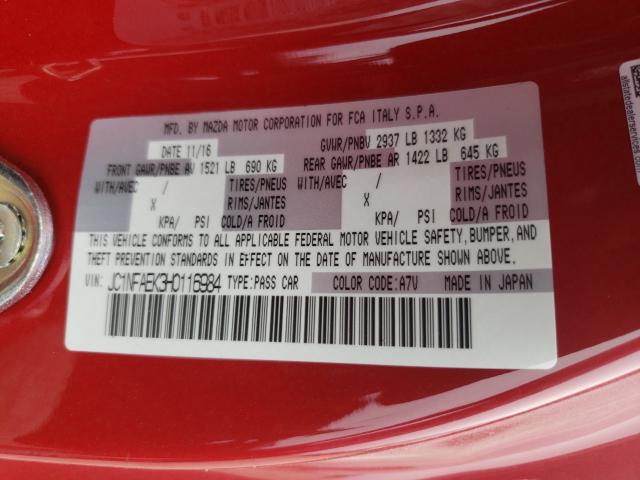 2017 FIAT 124 SPIDER JC1NFAEK3H0116984