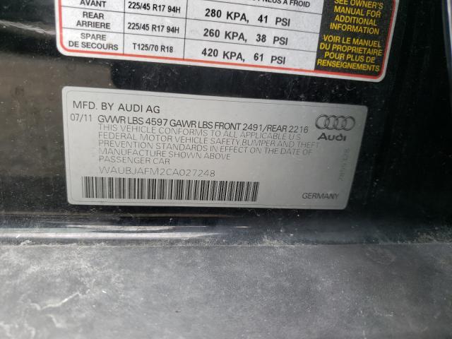 2012 AUDI A3 PREMIUM WAUBJAFM2CA027248