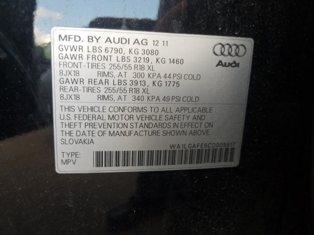 2012 AUDI Q7 WA1LGAFE5CD005817