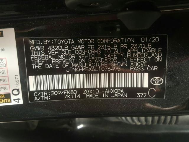 2020 TOYOTA C-HR XLE - JTNKHMBX6L1076495