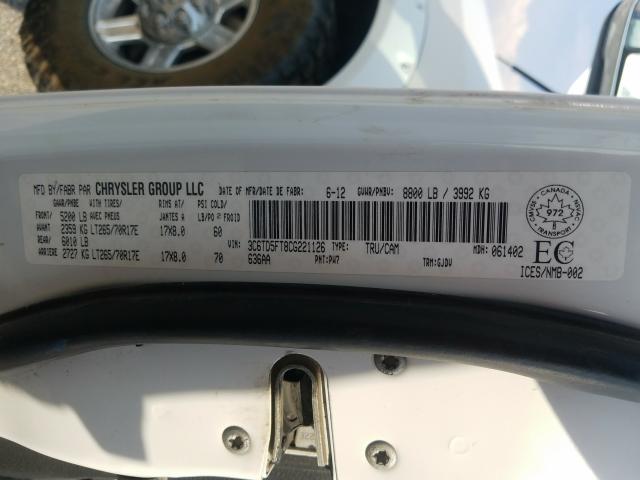 2012 DODGE RAM 2500 L 3C6TD5FT8CG221126