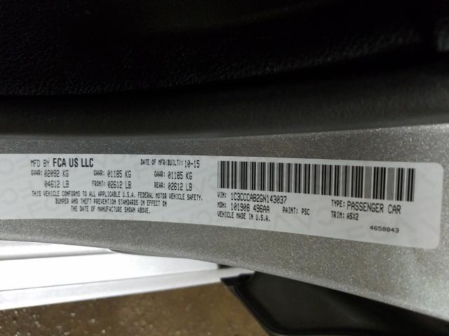 2016 CHRYSLER 200 LIMITE 1C3CCCAB2GN143037