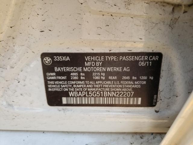 2011 BMW 335 XI WBAPL5G51BNN22207