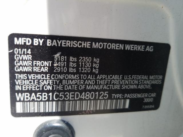 2014 BMW 535 I WBA5B1C53ED480125