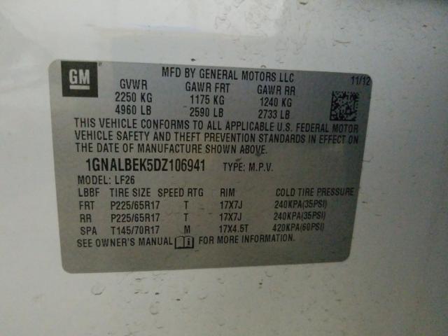 2013 CHEVROLET EQUINOX LS 1GNALBEK5DZ106941