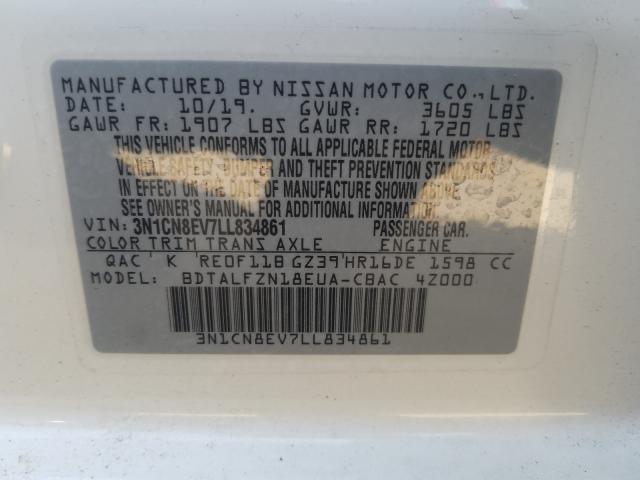 2020 NISSAN VERSA SV 3N1CN8EV7LL834861
