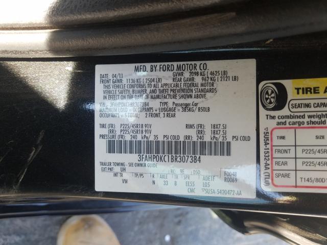 2011 FORD FUSION SPO 3FAHP0KC1BR307384