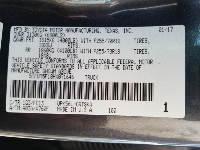 2017 TOYOTA TUNDRA DOU 5TFUM5F18HX071646