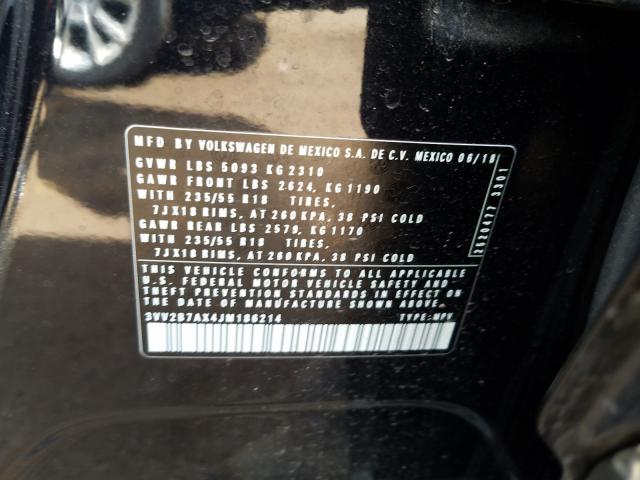 2018 VOLKSWAGEN TIGUAN SE 3VV2B7AX4JM186214