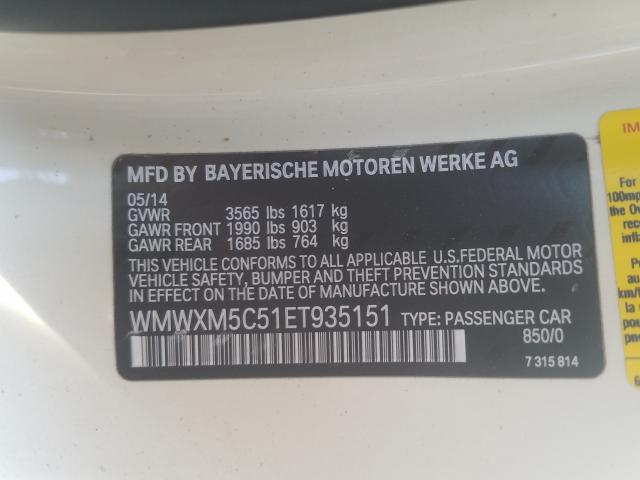 2014 MINI COOPER WMWXM5C51ET935151