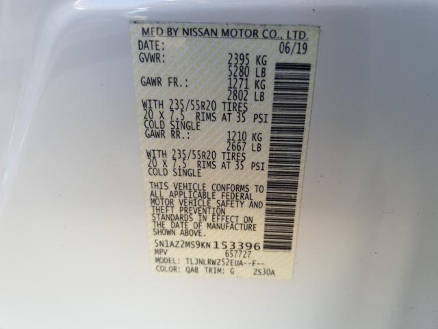 2019 NISSAN MURANO S 5N1AZ2MS9KN153396