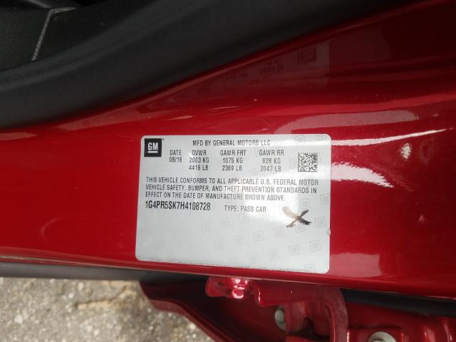 2017 BUICK VERANO SPO 1G4PR5SK7H4108728