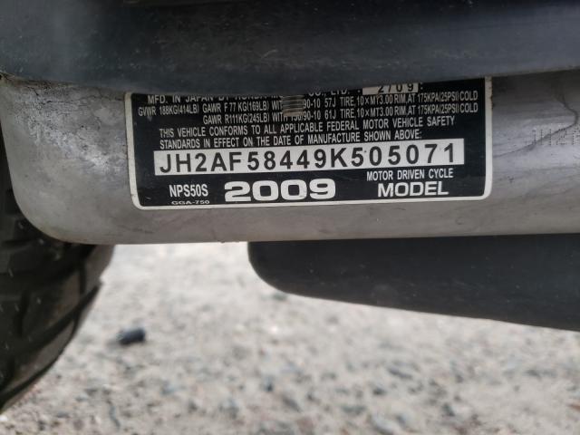 2009 HONDA NPS50 S JH2AF58449K505071