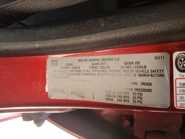 2011 GMC CANYON SLE 1GTD5MF96B8120924