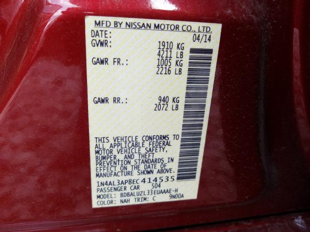 2014 NISSAN ALTIMA 2.5 1N4AL3AP8EC414535