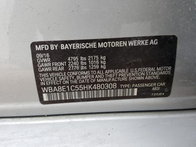 2017 BMW 330E WBA8E1C55HK480308