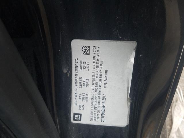 2015 CHEVROLET CAMARO LT 2G1FD1E38F9112947