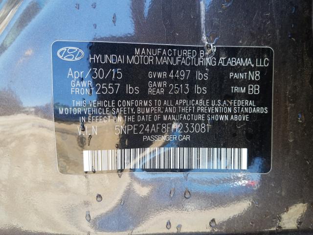 2015 HYUNDAI SONATA SE 5NPE24AF8FH233081