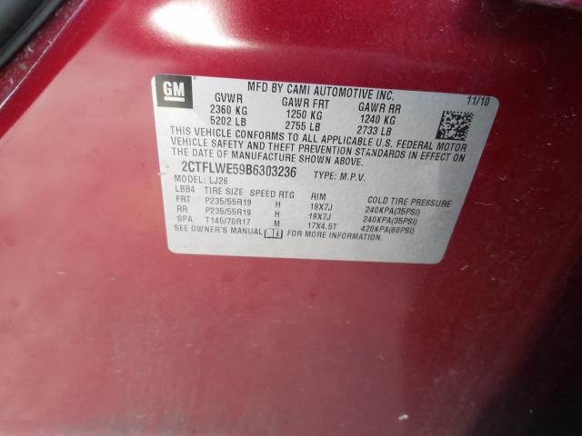 2011 GMC TERRAIN SL 2CTFLWE59B6303236