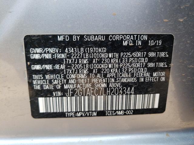 2020 SUBARU CROSSTREK JF2GTAEC7LH203344