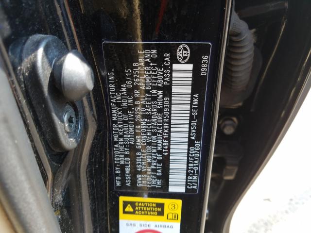 2015 TOYOTA CAMRY LE 4T4BF1FK8FR509309