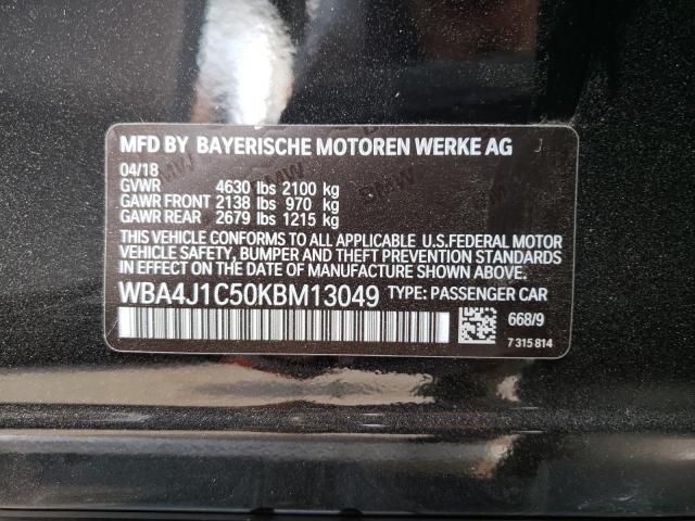 2019 BMW 430I GRAN WBA4J1C50KBM13049