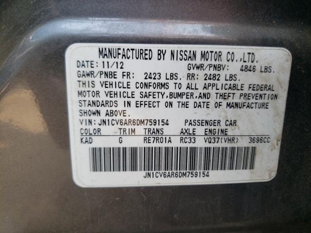 2013 INFINITI G37 JN1CV6AR6DM759154