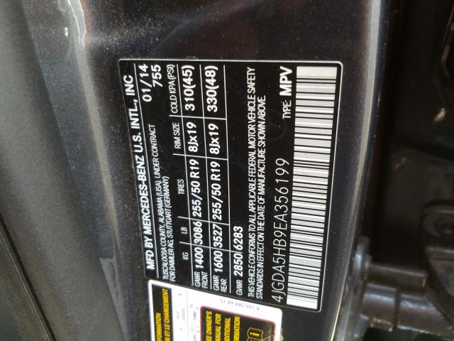 2014 MERCEDES-BENZ ML 350 4MA 4JGDA5HB9EA356199