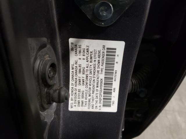 2018 HONDA CIVIC LX 2HGFC2F53JH595604