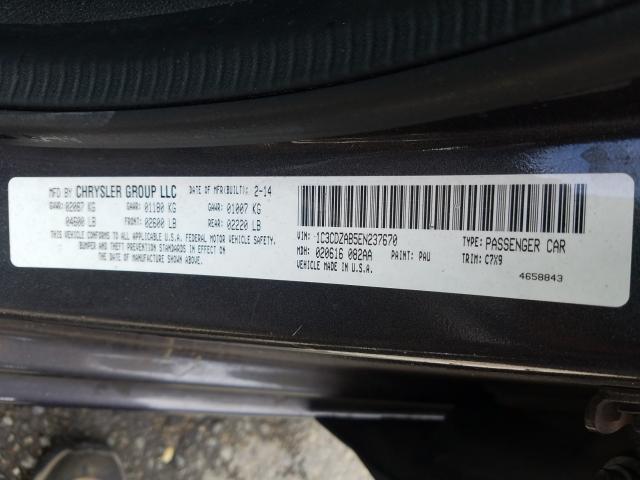 2014 DODGE AVENGER SE 1C3CDZAB5EN237670
