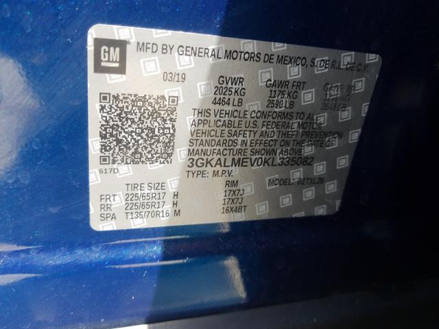 2019 GMC TERRAIN SL 3GKALMEV0KL335082