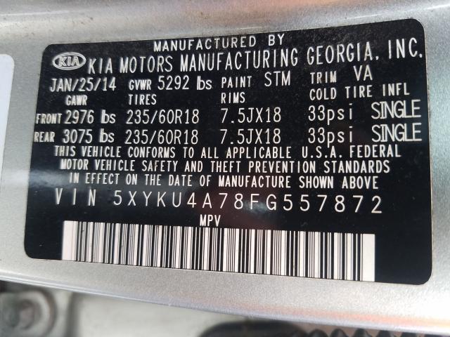 2015 KIA SORENTO EX 5XYKU4A78FG557872