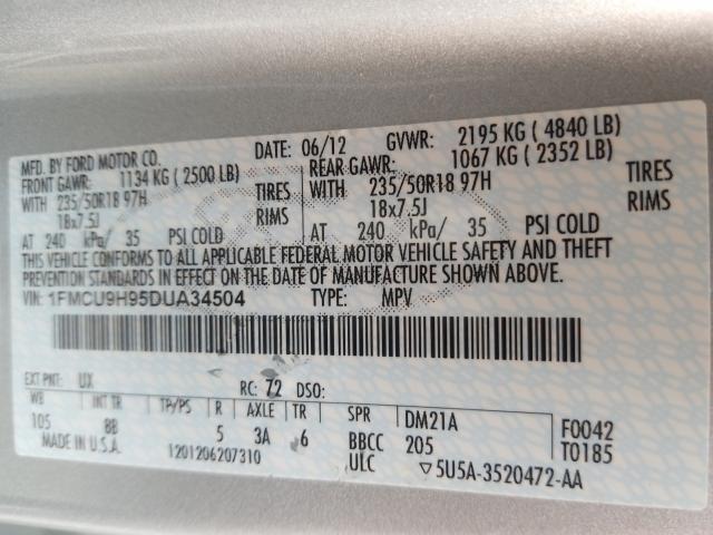 2013 FORD ESCAPE SEL 1FMCU9H95DUA34504
