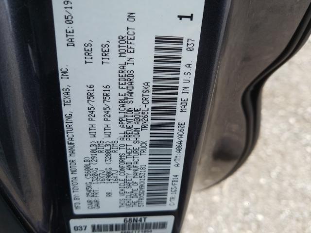 2019 TOYOTA TACOMA ACC 5TFRX5GN9KX153181
