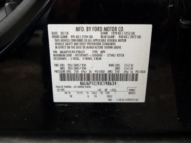 2018 FORD ECOSPORT S MAJ6P1CL9JC198634