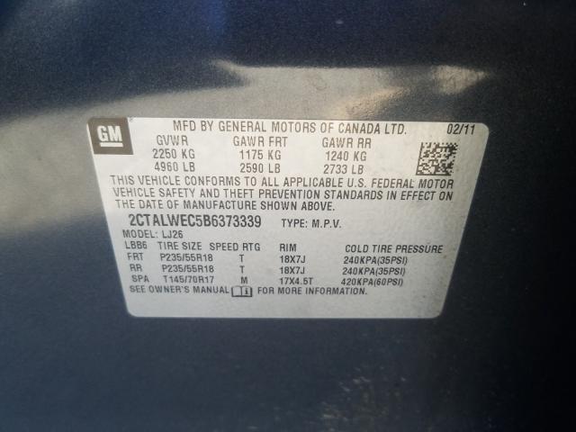 2011 GMC TERRAIN SL 2CTALWEC5B6373339