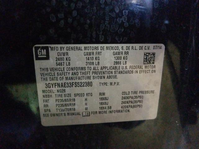 2015 CADILLAC SRX 3GYFNAE33FS522380