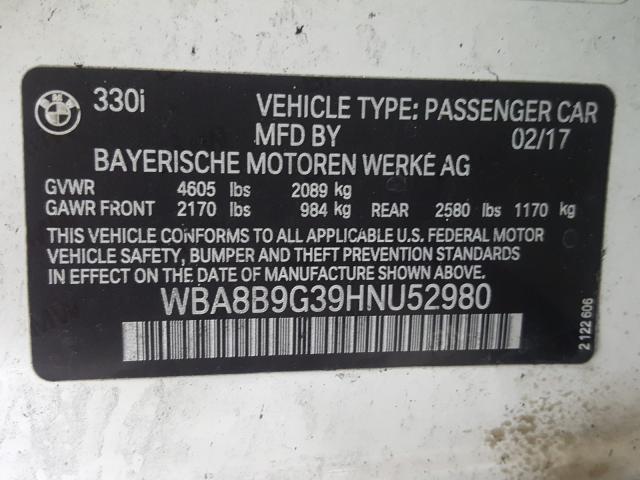 WBA8B9G39HNU52980 BMW 330 I