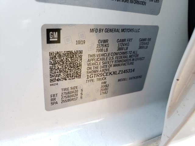 2020 GMC SIERRA K15 1GTR9CEKXLZ145314