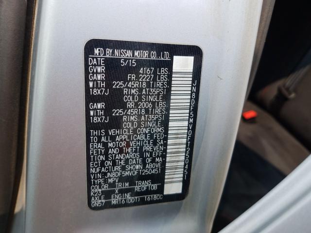 2015 NISSAN JUKE NISMO JN8DF5MV0FT250451