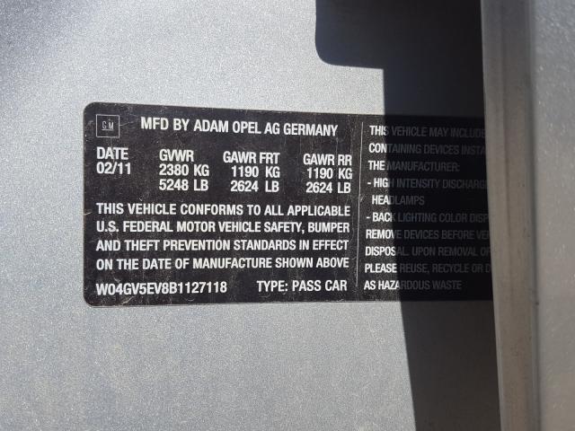 2011 BUICK REGAL CXL W04GV5EV8B1127118