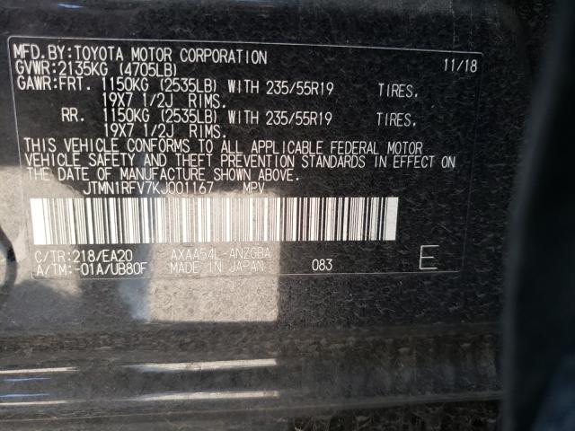 2019 TOYOTA RAV4 LIMIT JTMN1RFV7KJ001167