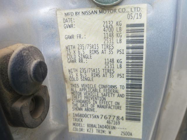 2019 NISSAN FRONTIER S 1N6BD0CT5KN767784