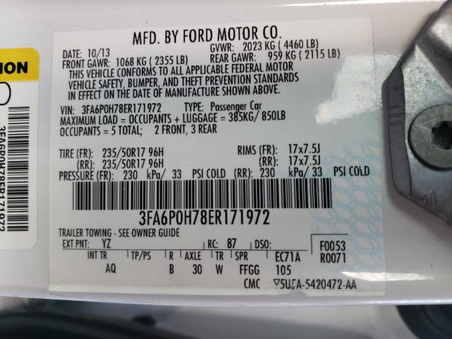 2014 FORD FUSION SE - 3FA6P0H78ER171972