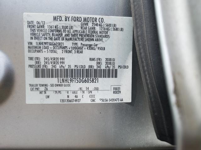 2013 LINCOLN MKS 1LNHL9FT5DG605821