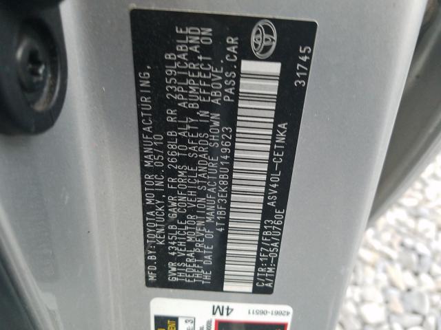 2011 TOYOTA CAMRY 4T1BF3EK8BU149623
