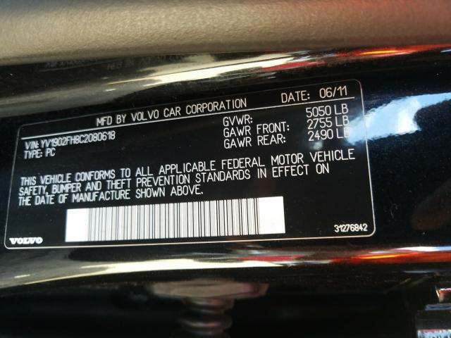 2012 VOLVO S60 T6 YV1902FH8C2080618