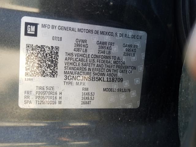 2019 CHEVROLET TRAX LS 3GNCJNSB5KL118709