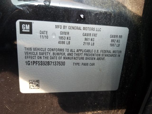 2011 CHEVROLET CRUZE 1G1PF5S92B7137630