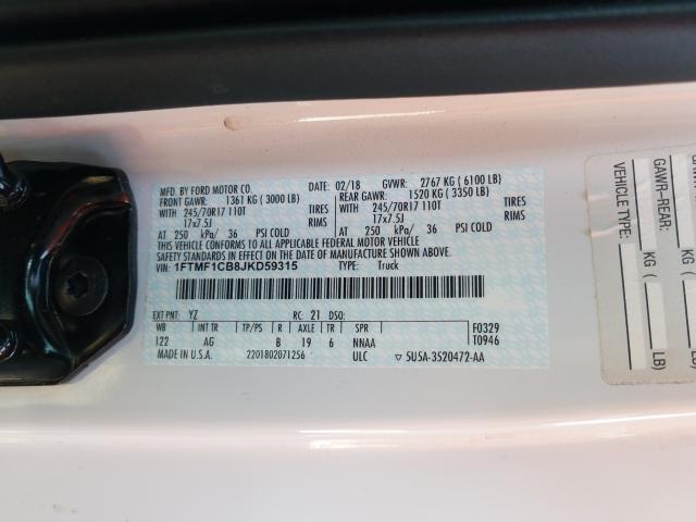 2018 FORD F150 - 1FTMF1CB8JKD59315